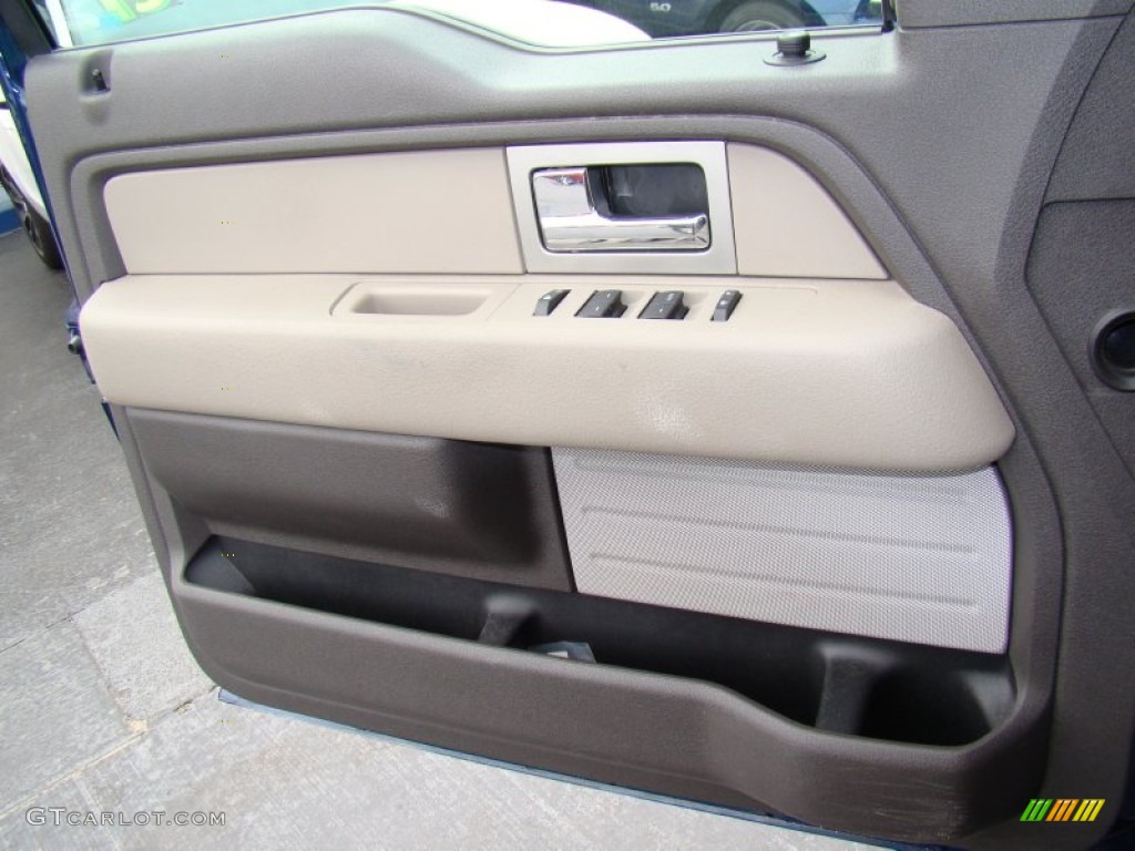 2010 F150 XLT SuperCab - Dark Blue Pearl Metallic / Medium Stone photo #16