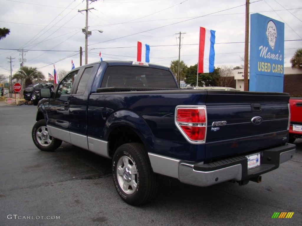 2010 F150 XLT SuperCab - Dark Blue Pearl Metallic / Medium Stone photo #28