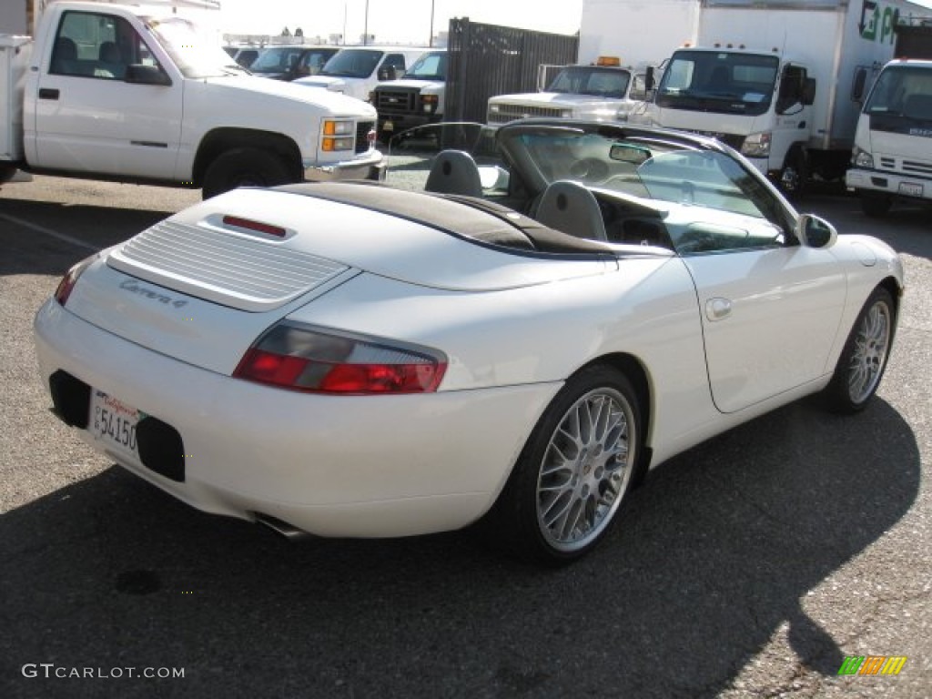 2000 911 Carrera 4 Cabriolet - Biarritz White / Graphite Grey photo #2