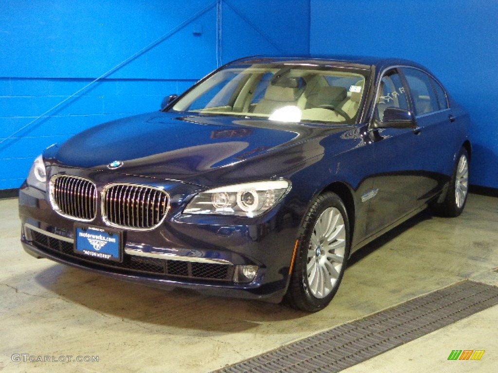 2012 7 Series 750Li xDrive Sedan - Imperial Blue Metallic / Oyster/Black photo #3