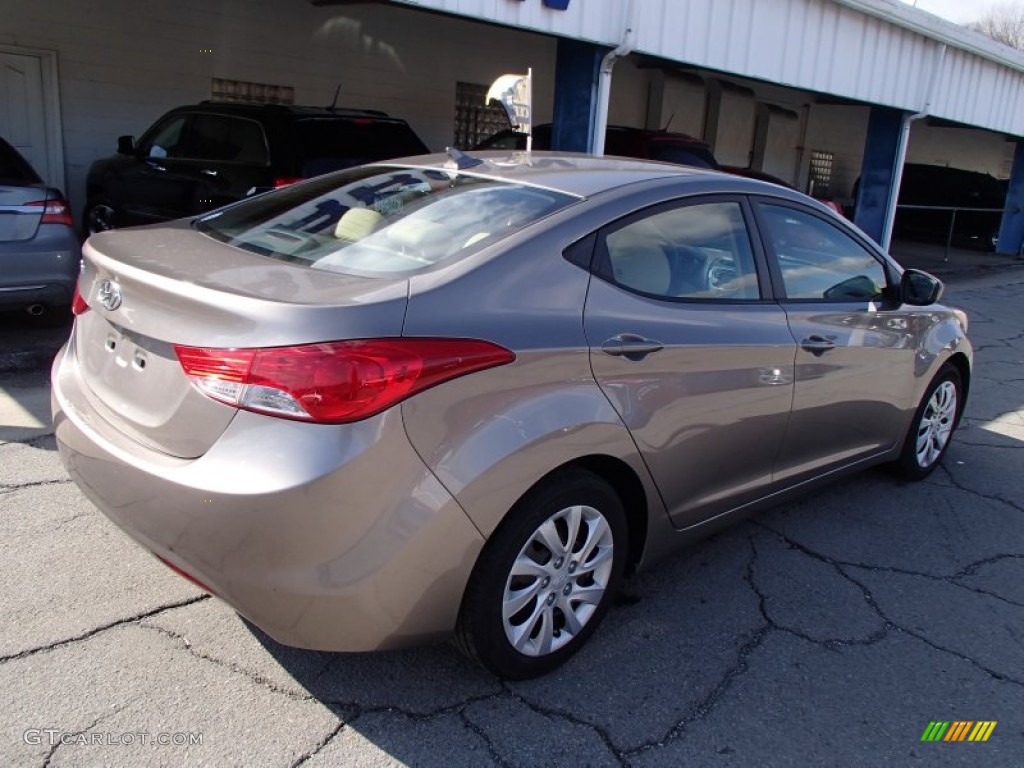 2012 Elantra GLS - Desert Bronze / Beige photo #8
