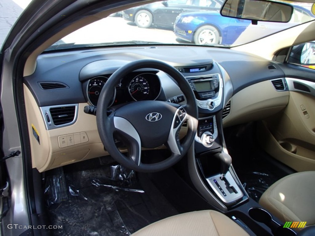 2012 Elantra GLS - Desert Bronze / Beige photo #10