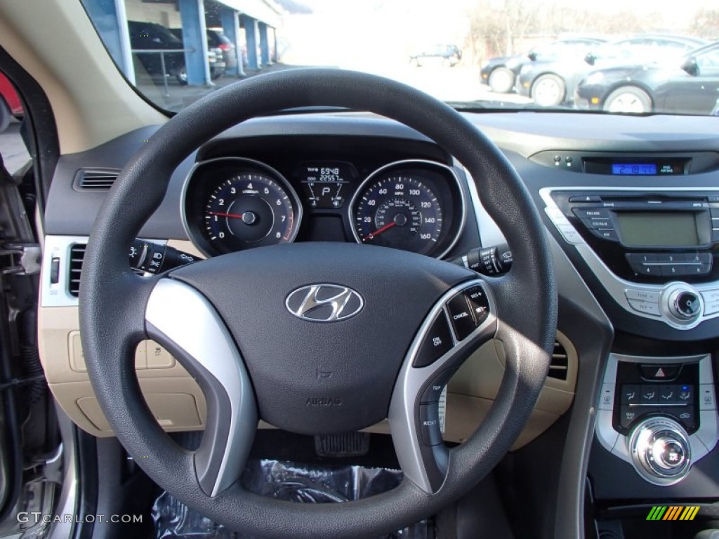 2012 Elantra GLS - Desert Bronze / Beige photo #17