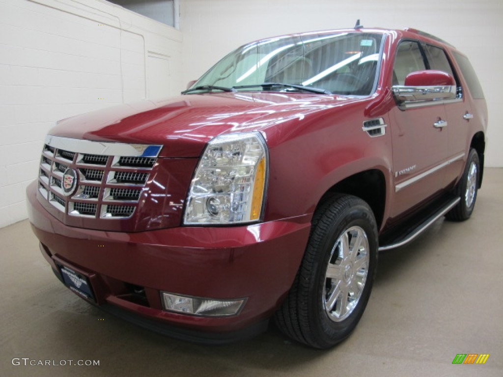 2007 Escalade AWD - Red-E / Cocoa/Light Cashmere photo #3