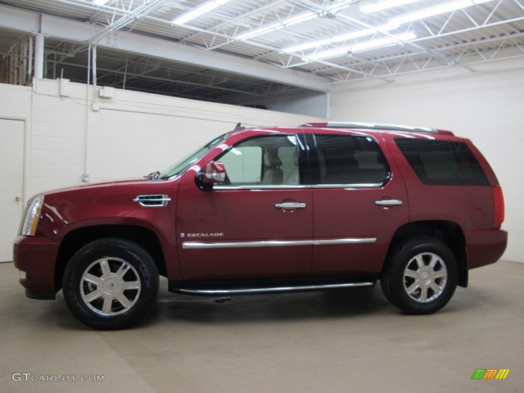 2007 Escalade AWD - Red-E / Cocoa/Light Cashmere photo #4
