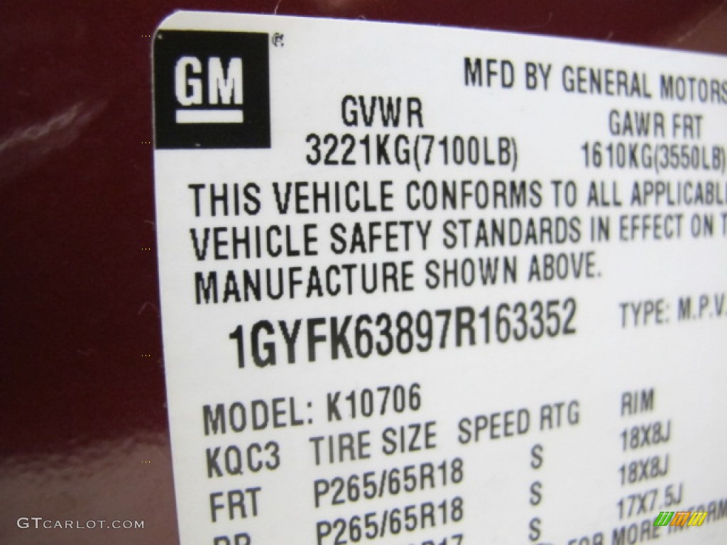 2007 Escalade AWD - Red-E / Cocoa/Light Cashmere photo #36