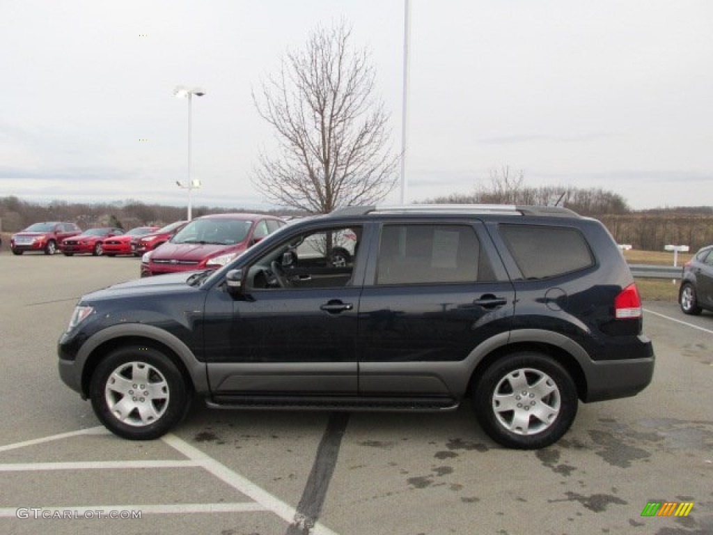 Midnite Blue 2009 Kia Borrego EX V6 4x4 Exterior Photo #77990436