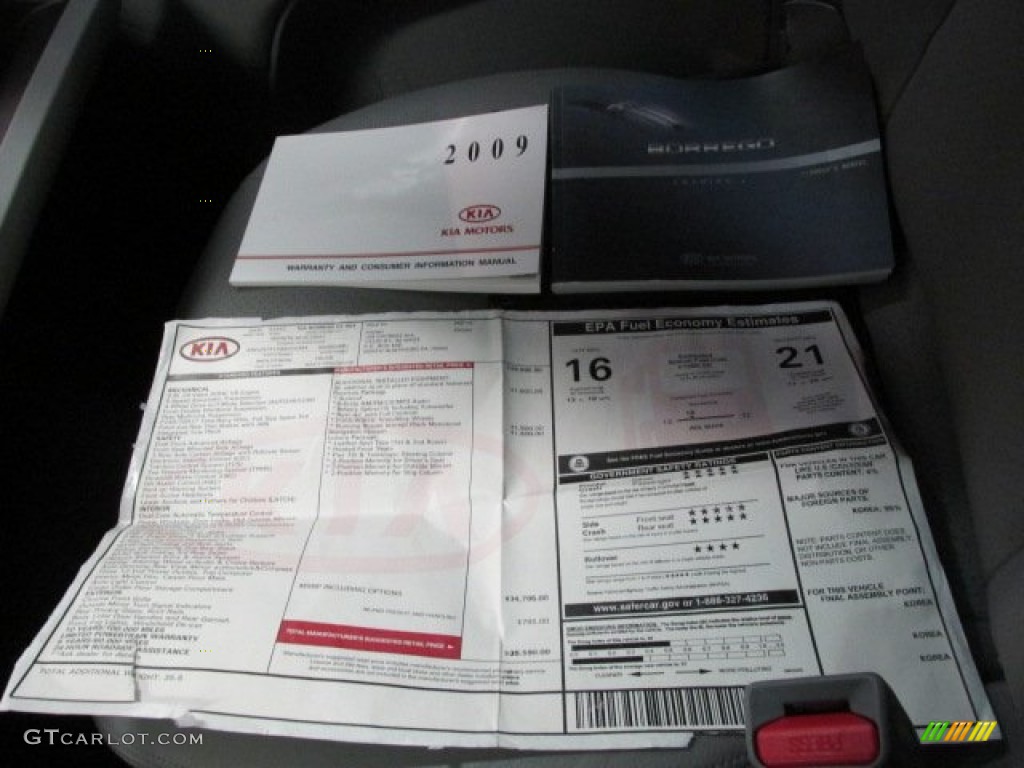 2009 Kia Borrego EX V6 4x4 Window Sticker Photo #77990726