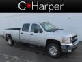 2010 Sheer Silver Metallic Chevrolet Silverado 2500HD LT Crew Cab 4x4  photo #1