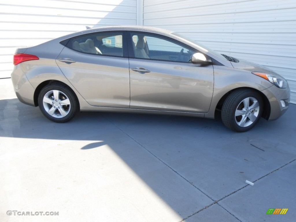 2013 Elantra GLS - Desert Bronze / Beige photo #2