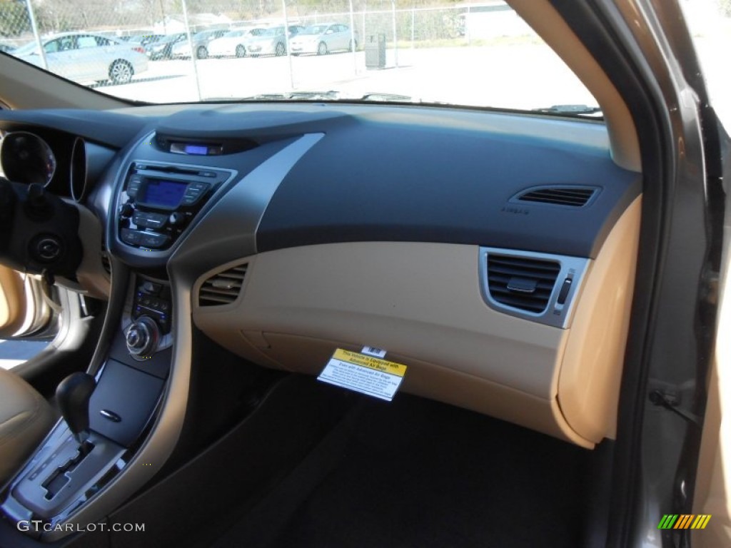 2013 Elantra GLS - Desert Bronze / Beige photo #16