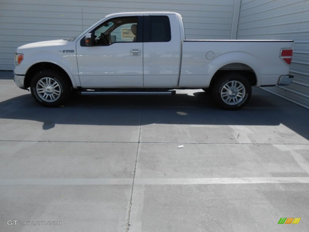 White Platinum Metallic Tri-Coat 2013 Ford F150 Lariat SuperCab Exterior Photo #77992426