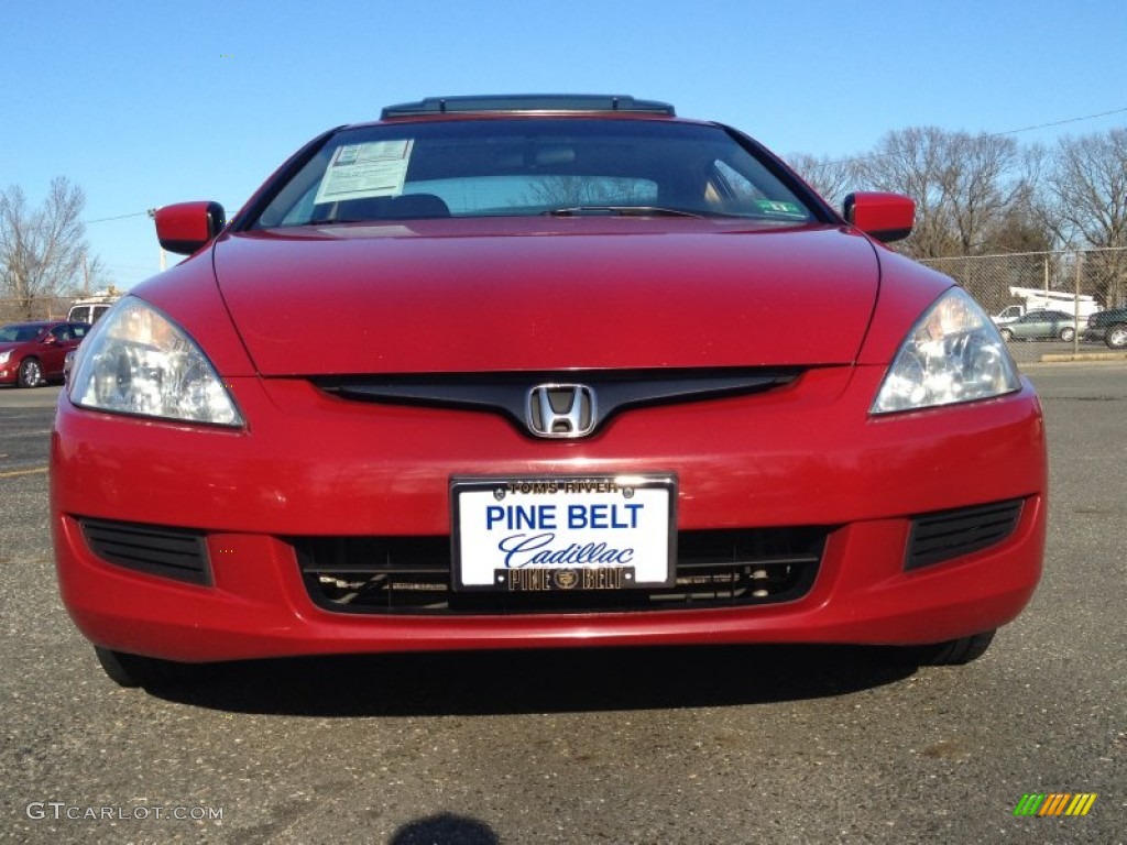 2004 Accord EX V6 Coupe - San Marino Red Pearl / Ivory photo #2