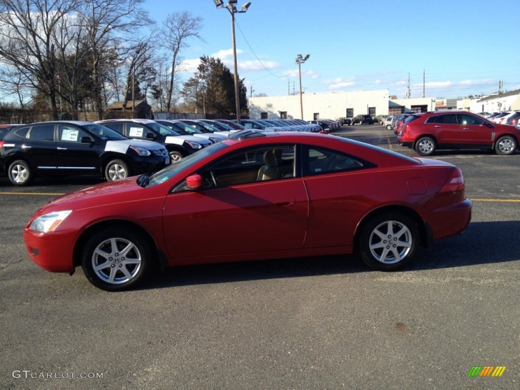 2004 Accord EX V6 Coupe - San Marino Red Pearl / Ivory photo #4