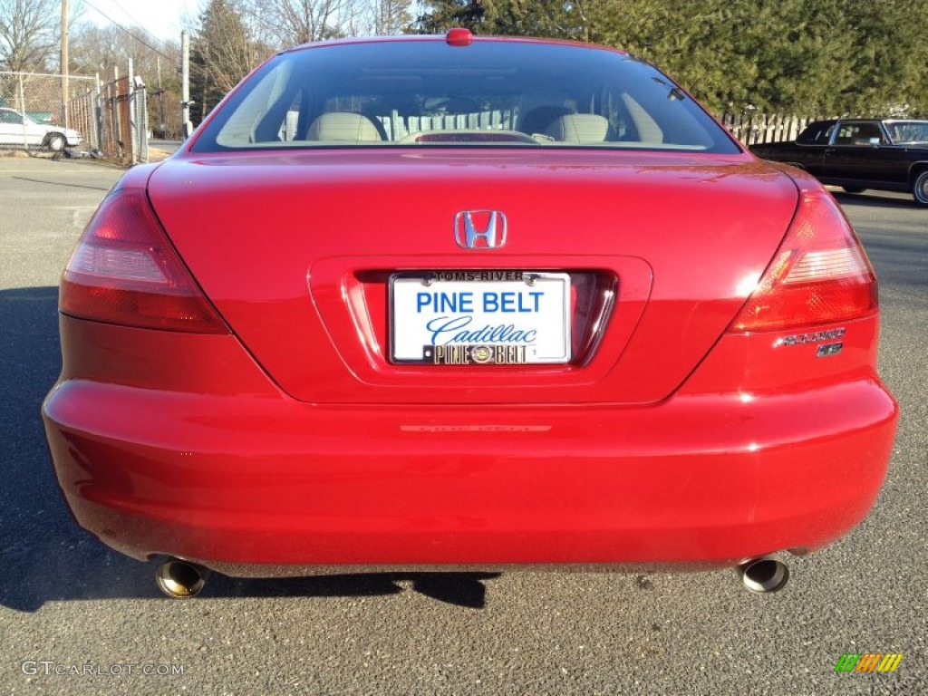 2004 Accord EX V6 Coupe - San Marino Red Pearl / Ivory photo #6