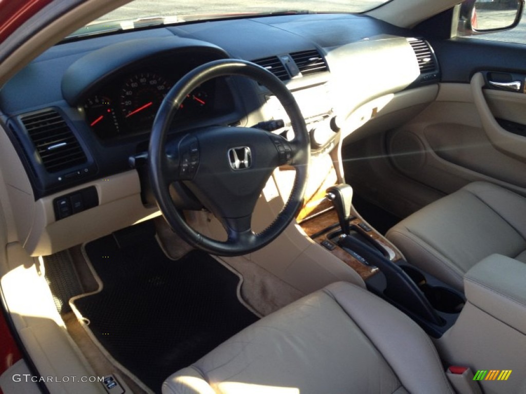 2004 Accord EX V6 Coupe - San Marino Red Pearl / Ivory photo #7