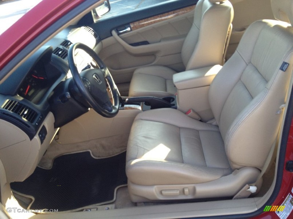 2004 Accord EX V6 Coupe - San Marino Red Pearl / Ivory photo #9