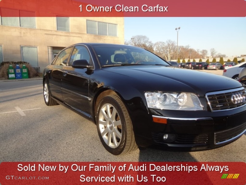2005 A8 L 4.2 quattro - Brilliant Black / Black photo #2
