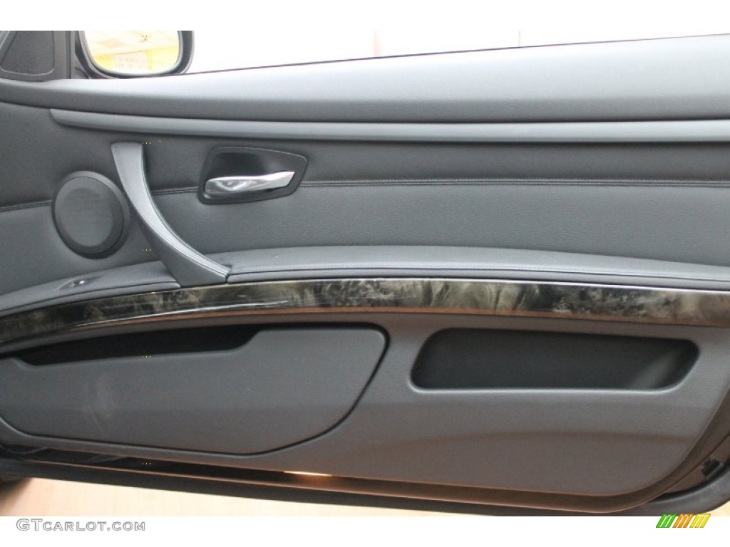 2010 BMW 3 Series 335i Convertible Black Door Panel Photo #77993948