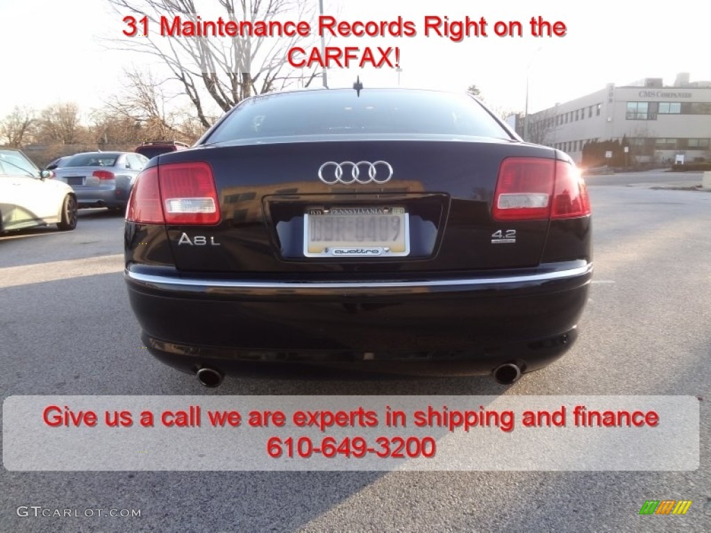 2005 A8 L 4.2 quattro - Brilliant Black / Black photo #4