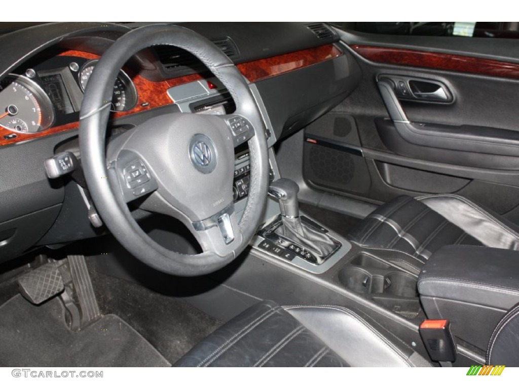 Black Interior 2010 Volkswagen CC VR6 Sport Photo #77994099