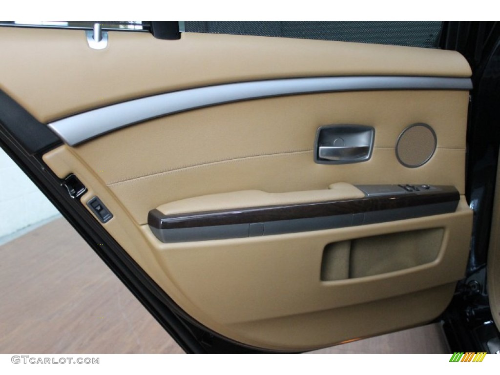 2007 BMW 7 Series 750i Sedan Natural Brown Door Panel Photo #77994746