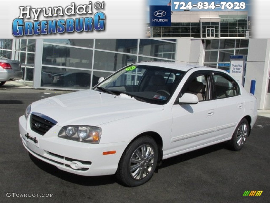 2006 Elantra GLS Sedan - Nordic White / Beige photo #1