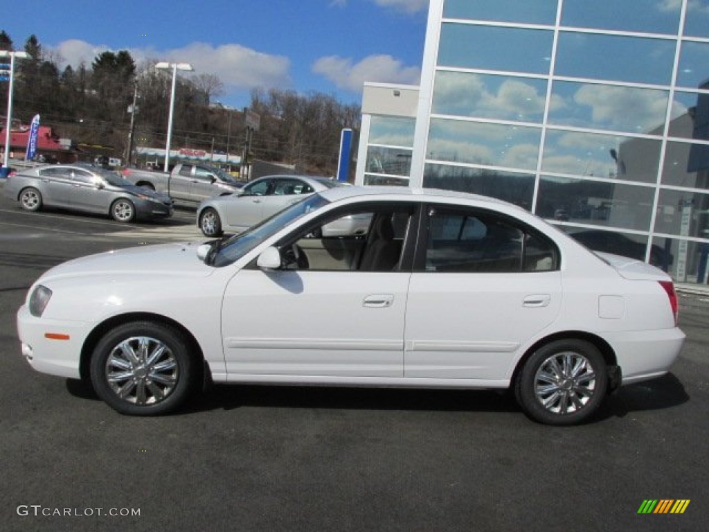 2006 Elantra GLS Sedan - Nordic White / Beige photo #2