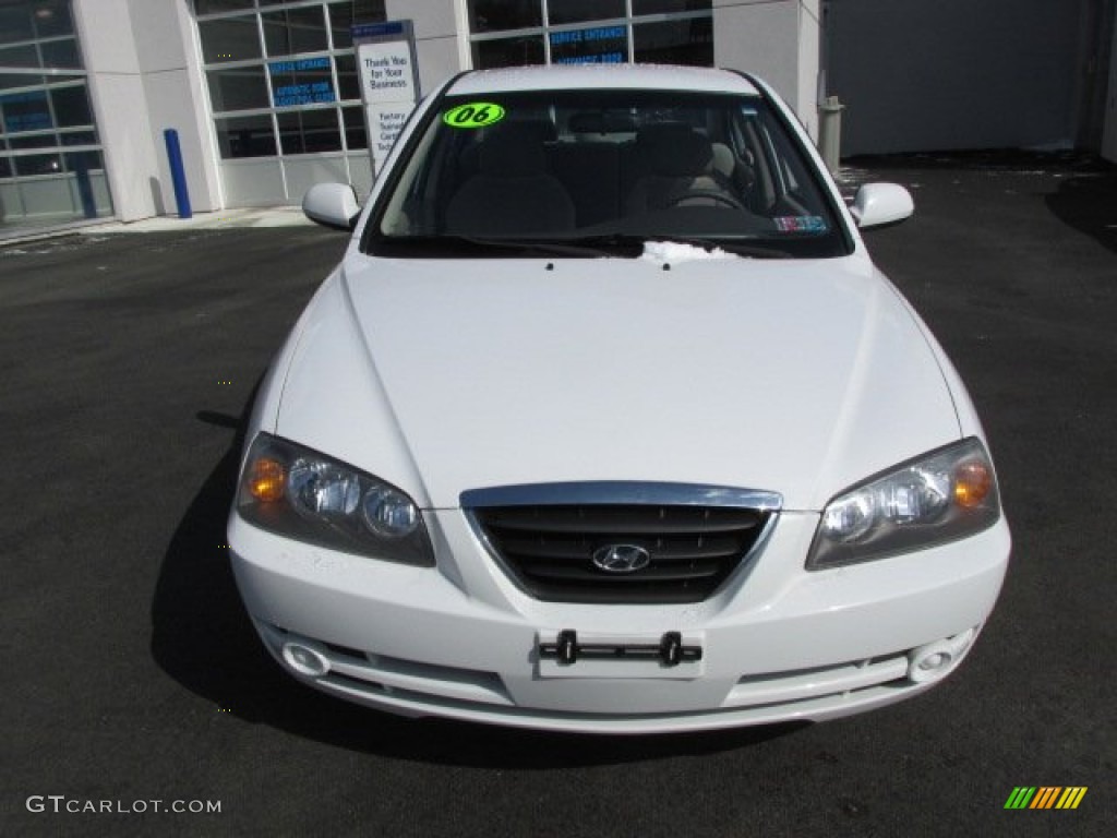 2006 Elantra GLS Sedan - Nordic White / Beige photo #4