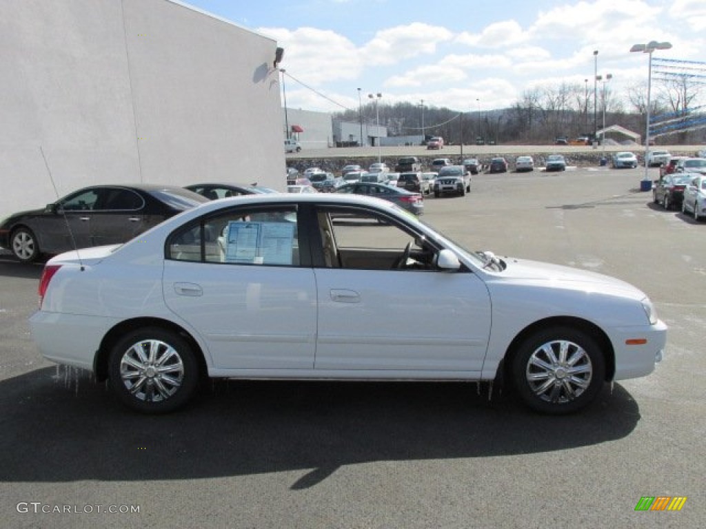 2006 Elantra GLS Sedan - Nordic White / Beige photo #6