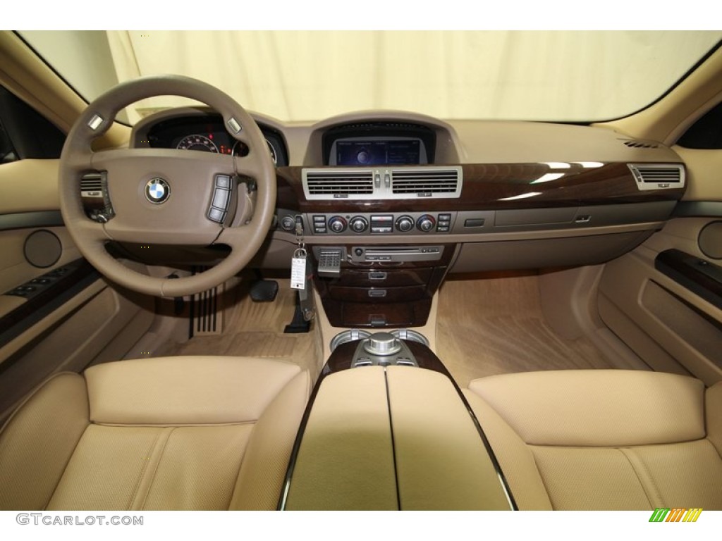 2007 BMW 7 Series 750Li Sedan Beige Dashboard Photo #77997501