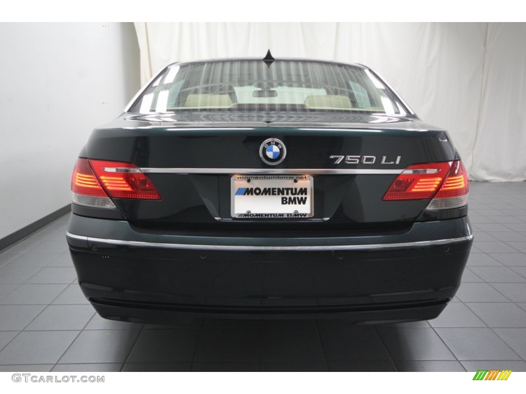 2007 7 Series 750Li Sedan - Deep Green Metallic / Beige photo #11