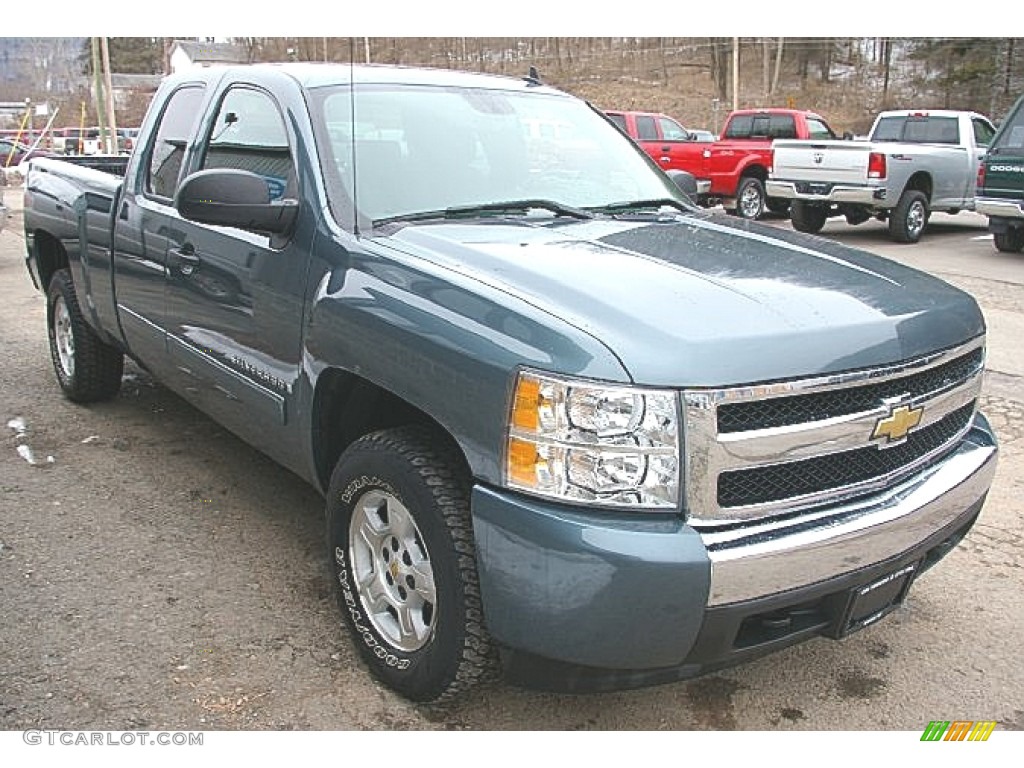 2008 Silverado 1500 Z71 Extended Cab 4x4 - Blue Granite Metallic / Ebony photo #11