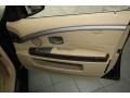 2007 BMW 7 Series Beige Interior Door Panel Photo