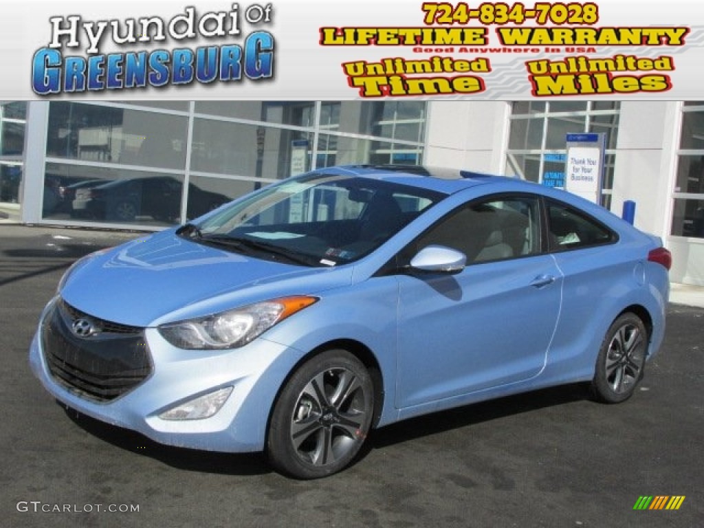 2013 Elantra Coupe SE - Blue Sky Metallic / Gray photo #1