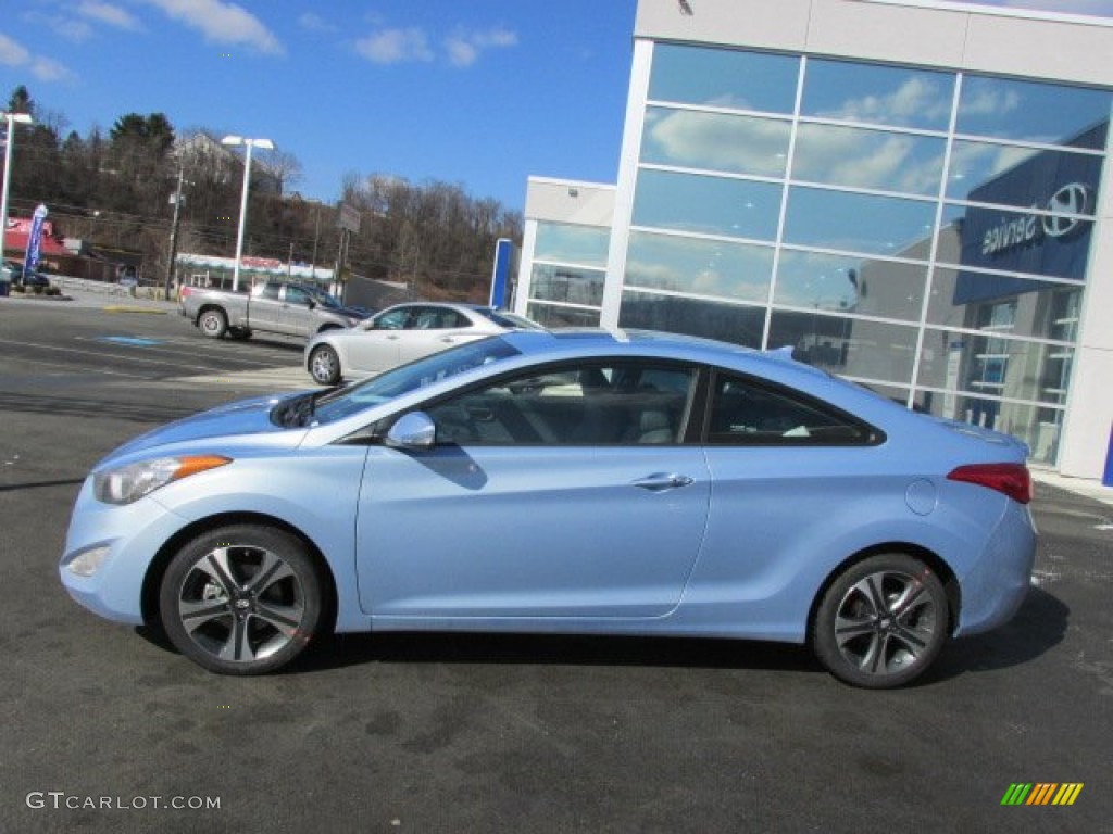2013 Elantra Coupe SE - Blue Sky Metallic / Gray photo #2
