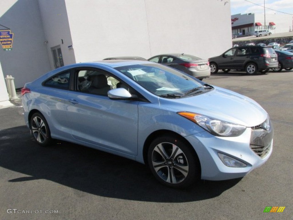2013 Elantra Coupe SE - Blue Sky Metallic / Gray photo #3