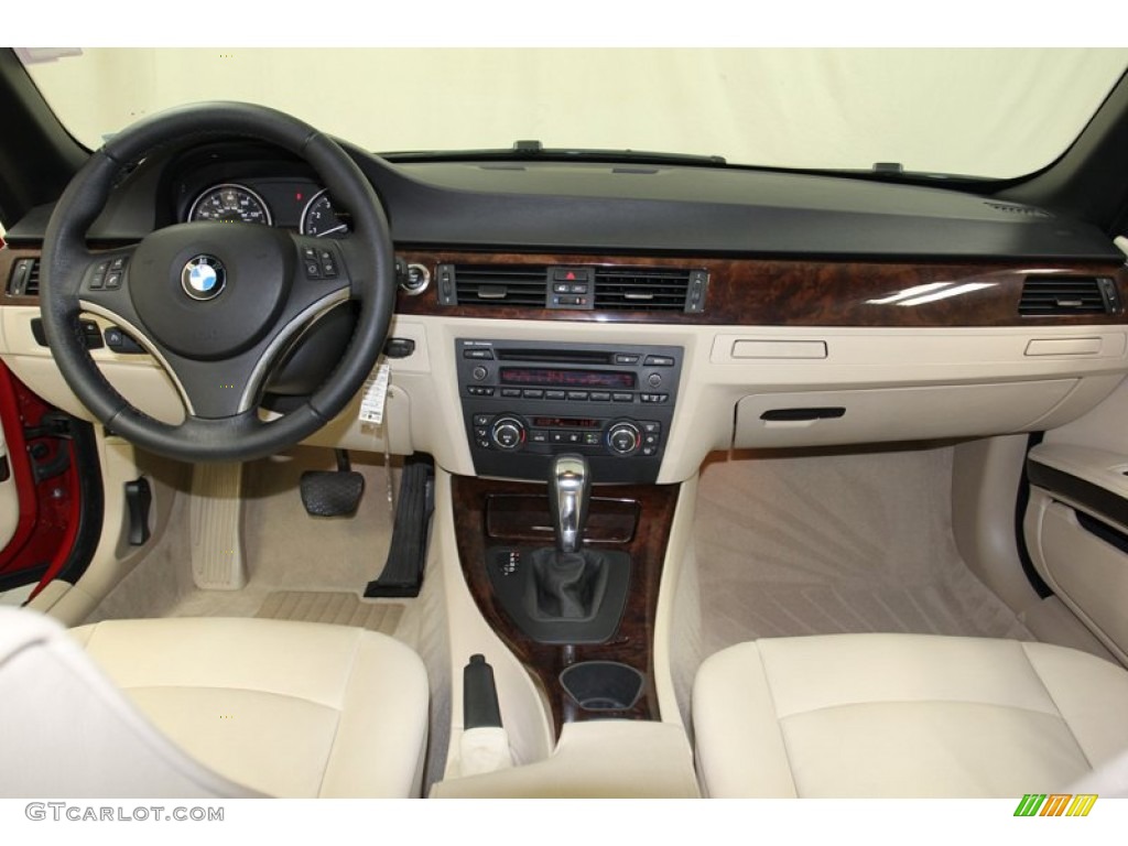 2008 BMW 3 Series 328i Convertible Cream Beige Dashboard Photo #77999271