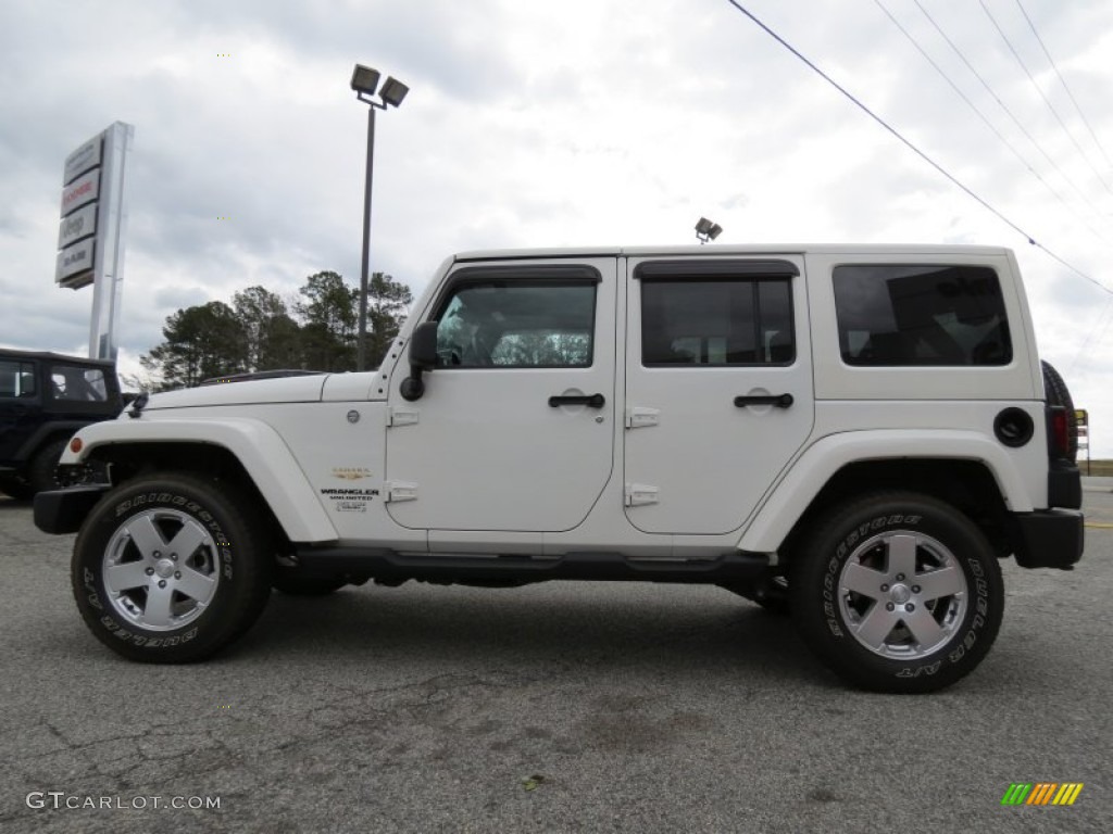 Stone White 2010 Jeep Wrangler Unlimited Sahara 4x4 Exterior Photo #77999292