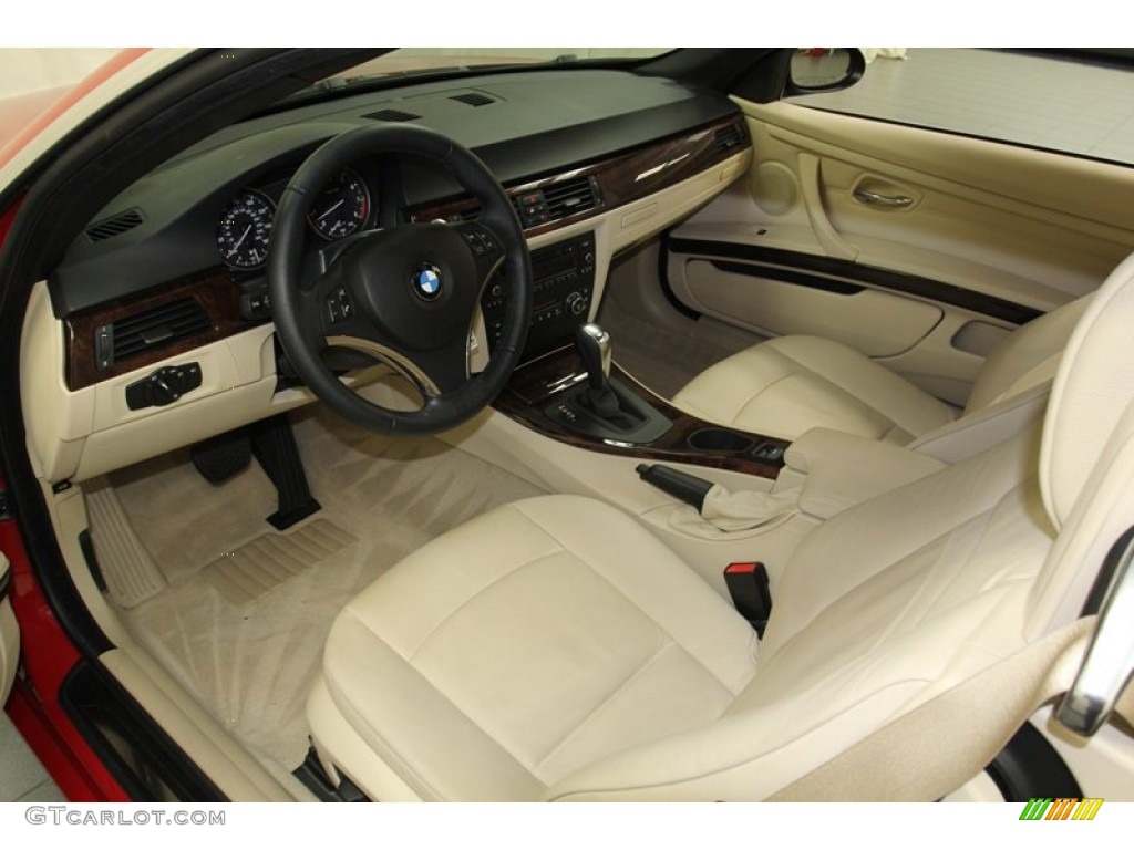 Cream Beige Interior 2008 BMW 3 Series 328i Convertible Photo #77999506