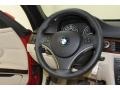 Cream Beige 2008 BMW 3 Series 328i Convertible Steering Wheel