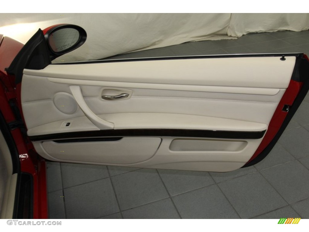 2008 BMW 3 Series 328i Convertible Cream Beige Door Panel Photo #77999942