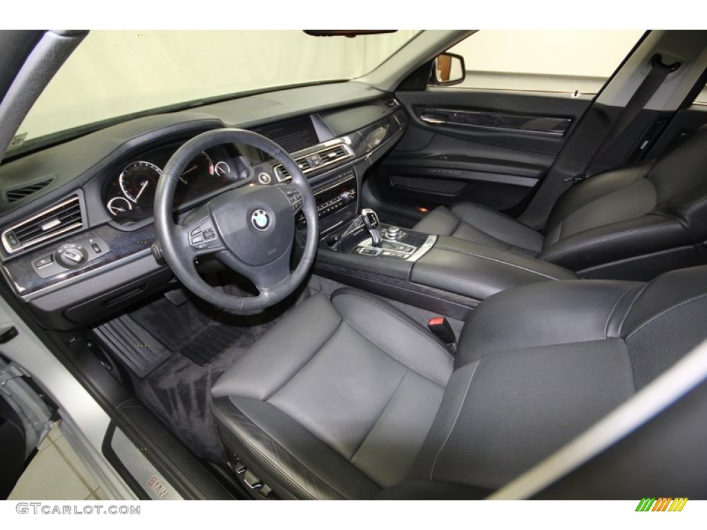 Black Nappa Leather Interior 2010 BMW 7 Series 750Li Sedan Photo #78000974