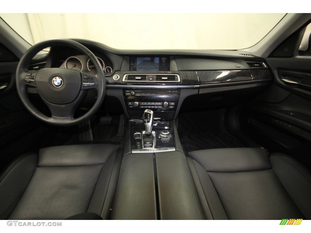 2010 BMW 7 Series 750Li Sedan Black Nappa Leather Dashboard Photo #78000995