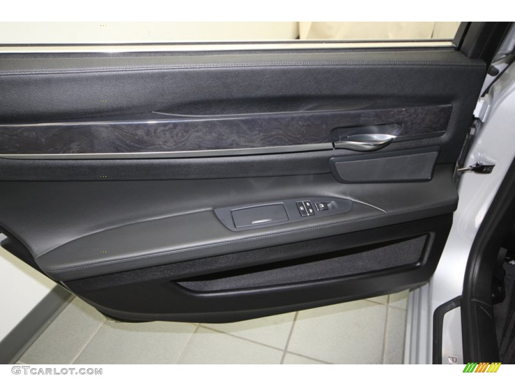 2010 BMW 7 Series 750Li Sedan Black Nappa Leather Door Panel Photo #78001502