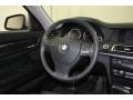 2010 BMW 7 Series Black Nappa Leather Interior Steering Wheel Photo