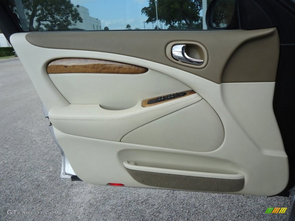 2003 Jaguar S-Type 3.0 Ivory Door Panel Photo #78002628