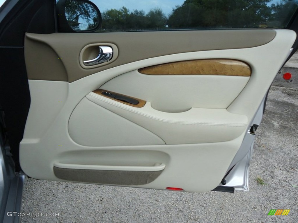 2003 Jaguar S-Type 3.0 Ivory Door Panel Photo #78002720