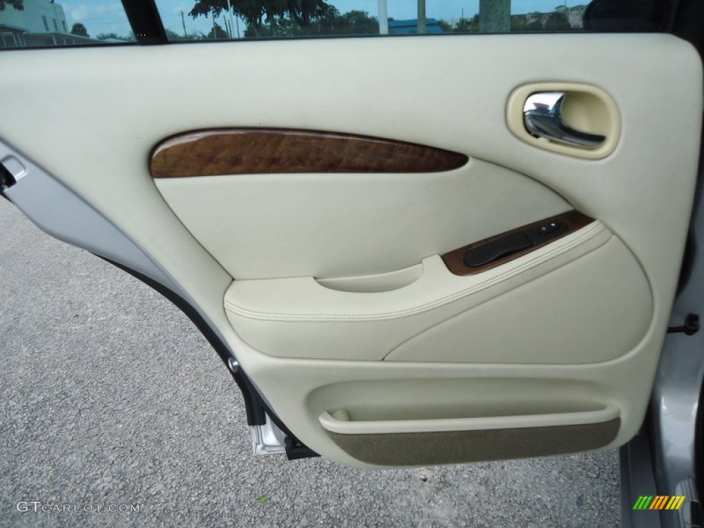 2003 Jaguar S-Type 3.0 Ivory Door Panel Photo #78002963