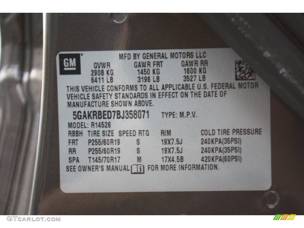 2011 Enclave CXL - Cocoa Metallic / Cashmere/Cocoa photo #33